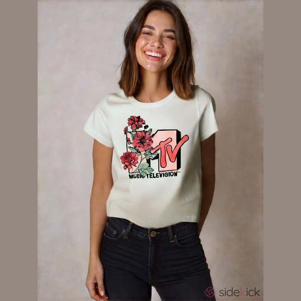 Women's MTV White T-Shirt Size S